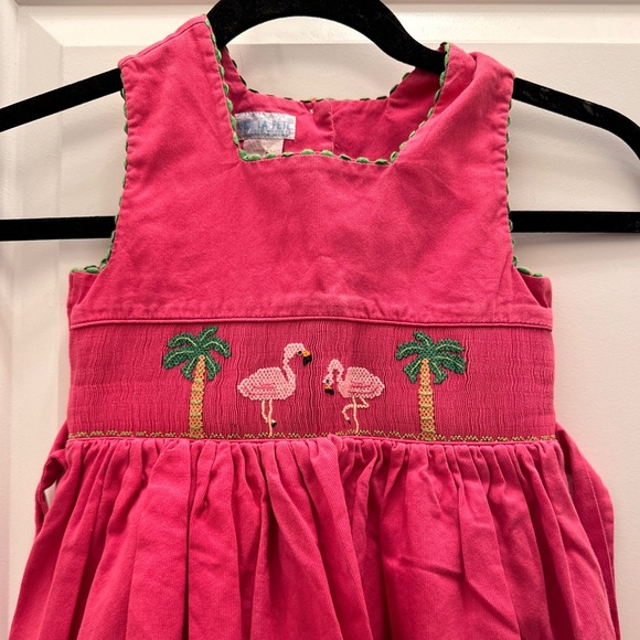 Karla Lacayo Pour VIVE LE FETE Girls Flamingo Dress Shocked - Picture 2 of 8